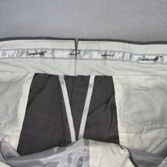 Santorelli Men's Romeo Wool Blend Dress Pants Size 38 Made in Italy Gray - Picture 4 of 10